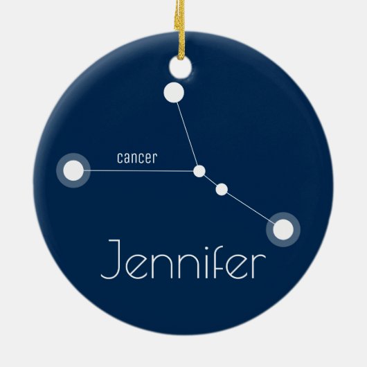 Aangepaste kankerconstellatie keramisch ornament (Achterkant)