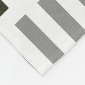Aangepaste kanovende foto grijze en witte strepen fleece deken (Hoek)