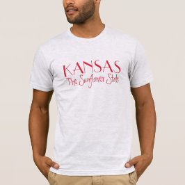 Aangepaste KANSAS-tekstkleding T-shirt
