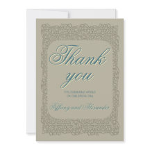 Aangepaste kant bruin elegante dank u winkelwagen