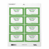 Aangepaste kantelbare tekens Groene controles toev Etiket (Full Sheet)