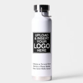 Aangepaste Kantoor Business Logo 3 regels tekst Waterfles (Links)