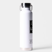 Aangepaste Kantoor Business Logo 3 regels tekst Waterfles (Voorkant)