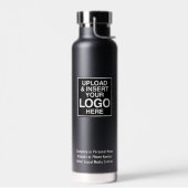 Aangepaste Kantoor Business Logo 3 regels tekst Waterfles (Links)