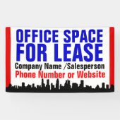 Aangepaste Kantoor-ruimte voor leaseafspraken Spandoek (Horizontaal)