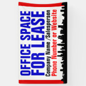 Aangepaste Kantoor-ruimte voor leaseafspraken Spandoek (Verticaal)