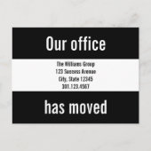 Aangepaste Kantoor Verhuisaankondiging Briefkaart (Voorkant)
