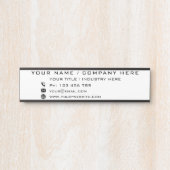 Aangepaste Kantoor voor bedrijfsdeuren Deurbordje (Voorkant)