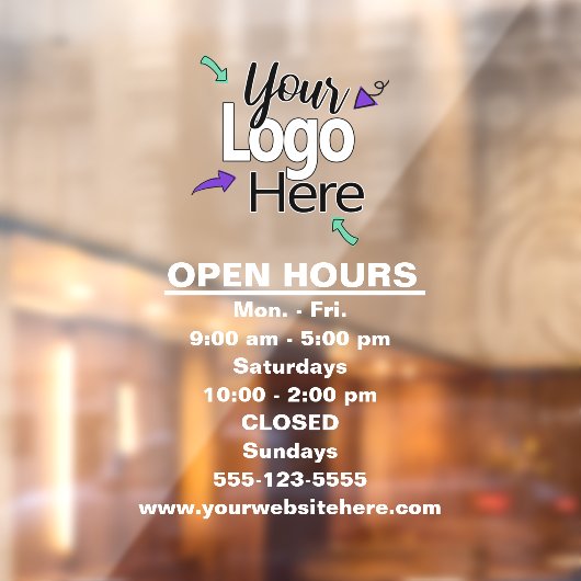 Aangepaste Kantoor voor Logo Raamsticker (Vel 2)