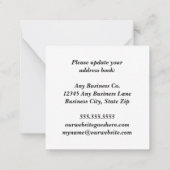 Aangepaste kantooradreswijziging van kantoren notitiekaartje (Achterkant)