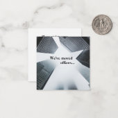 Aangepaste kantooradreswijziging van kantoren notitiekaartje (Voorkant / Achterkant in situ)
