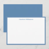 Aangepaste kantoorbenodigdheden met korte, blauwe  bedankkaart (Voorkant / Achterkant)