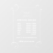 Aangepaste kantooruren voor Logo voor Zwemelen Lij Raamsticker (Vel)