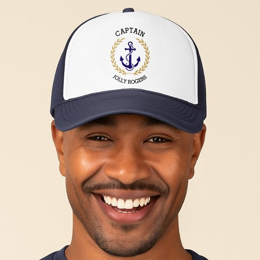 Aangepaste Kapitein Boot Gepersonaliseerd Nautisch Trucker Pet