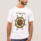 Aangepaste kapitein boot Naam Anchor T-Shirt (Voorkant)