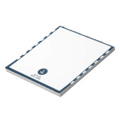 Aangepaste Kapitein Boot Nautilische Anker Marine Notitieblok (Linkerzijde)