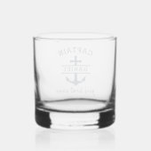 Aangepaste Kapitein Boot Nautilische Anker Whisky Glas (Achterkant)