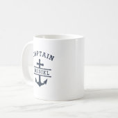 Aangepaste kapitein boot nautische anker koffiemok (Voorkant links)