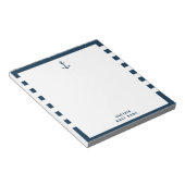 Aangepaste kapitein boot nautische anker marine st notitieblok (Schuin)