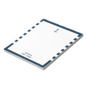 Aangepaste kapitein boot nautische anker marine st notitieblok (Linkerzijde)