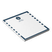 Aangepaste kapitein boot nautische anker marine st notitieblok (Schuin)