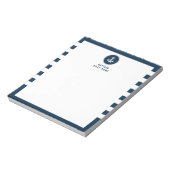 Aangepaste kapitein boot nautische anker marine st notitieblok (Linkerzijde)