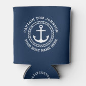 Aangepaste kapitein en bootnaamanker en touw blikjeskoeler (Voorkant)