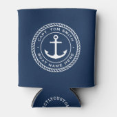 Aangepaste kapitein en bootnaamankertouw blikjeskoeler (Voorkant)