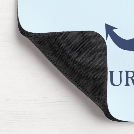 Aangepaste kapitein naam marineanker muismat (Hoek)