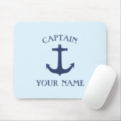 Aangepaste kapitein naam marineanker muismat (Met muis)