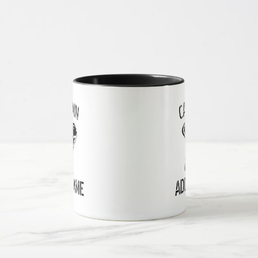 Aangepaste kapitein naam mok haaientand koffie (Midden)