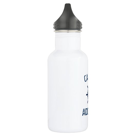 Aangepaste kapitein naam schip waterfles (Links)