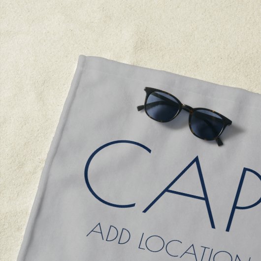 Aangepaste kapitein Nautical Anchor Boat Strandlaken (In situ)