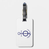 Aangepaste kapitein scheepvaart  bagagelabel (Achterkant verticaal)