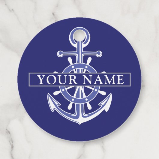 Aangepaste kapitein scheepvaart bedankjes labels (Achterkant)