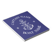 Aangepaste kapitein scheepvaart notitieblok (Schuin)