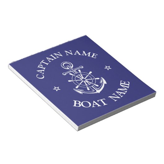 Aangepaste kapitein scheepvaart notitieblok (Schuin)