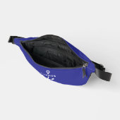 Aangepaste Kapiteinsnaam Anker Blauw Heuptasje (Open)