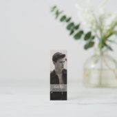 Aangepaste Kapper Contactkaart met QR-code Mini Visitekaartje (Staand voorkant)