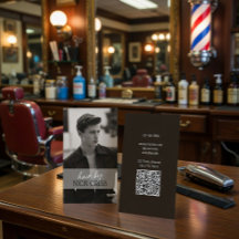 Aangepaste Kapper Contactkaart met QR-code
