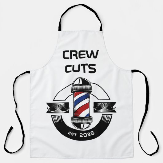aangepaste kapper schort (Voorkant)