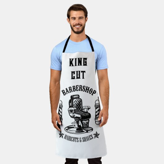 aangepaste kapper schort (Gedragen)