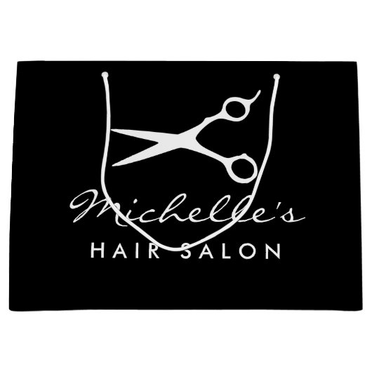 Aangepaste kapsalon geschenken tassen voor schoonh groot cadeauzakje (Voorkant)