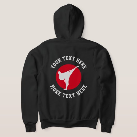 Aangepaste karaatschool met een gevechtspuugje hoodie (Laag Achter)