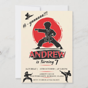 Aangepaste karate verjaardag Warrior  Kaart