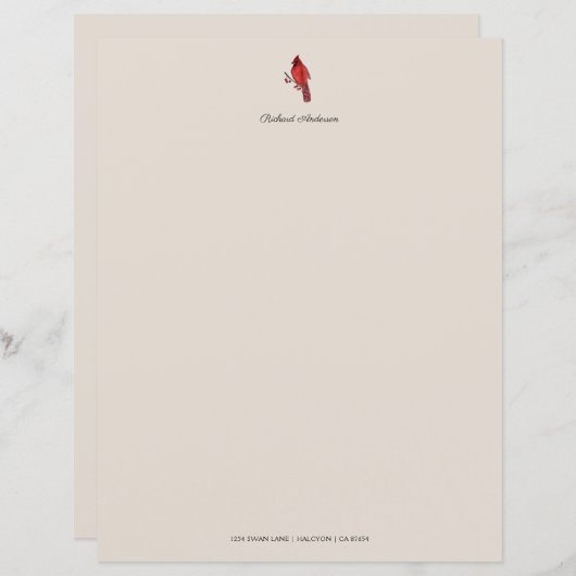 Aangepaste kardinaal (Voorkant / Achterkant)