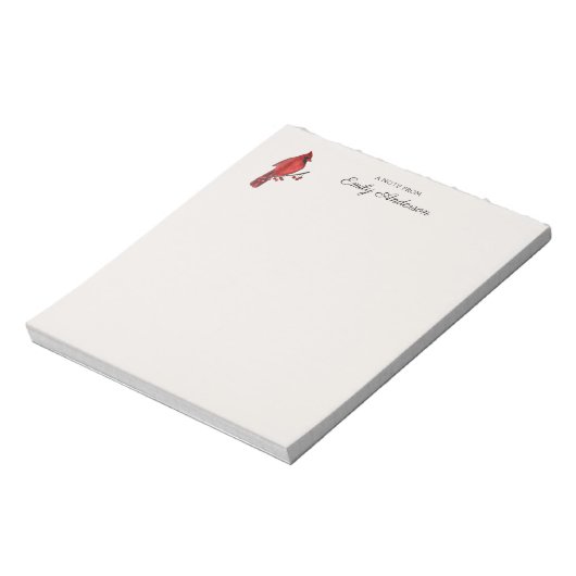 Aangepaste kardinaal notitieblok (Linkerzijde)