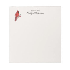 Aangepaste kardinaal notitieblok