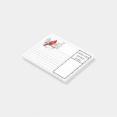 Aangepaste kardinalen verschijnen wanneer engelen post-it® notes (Schuin)