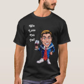 Aangepaste karikaturen "we houden van je vader" t-shirt (Voorkant)